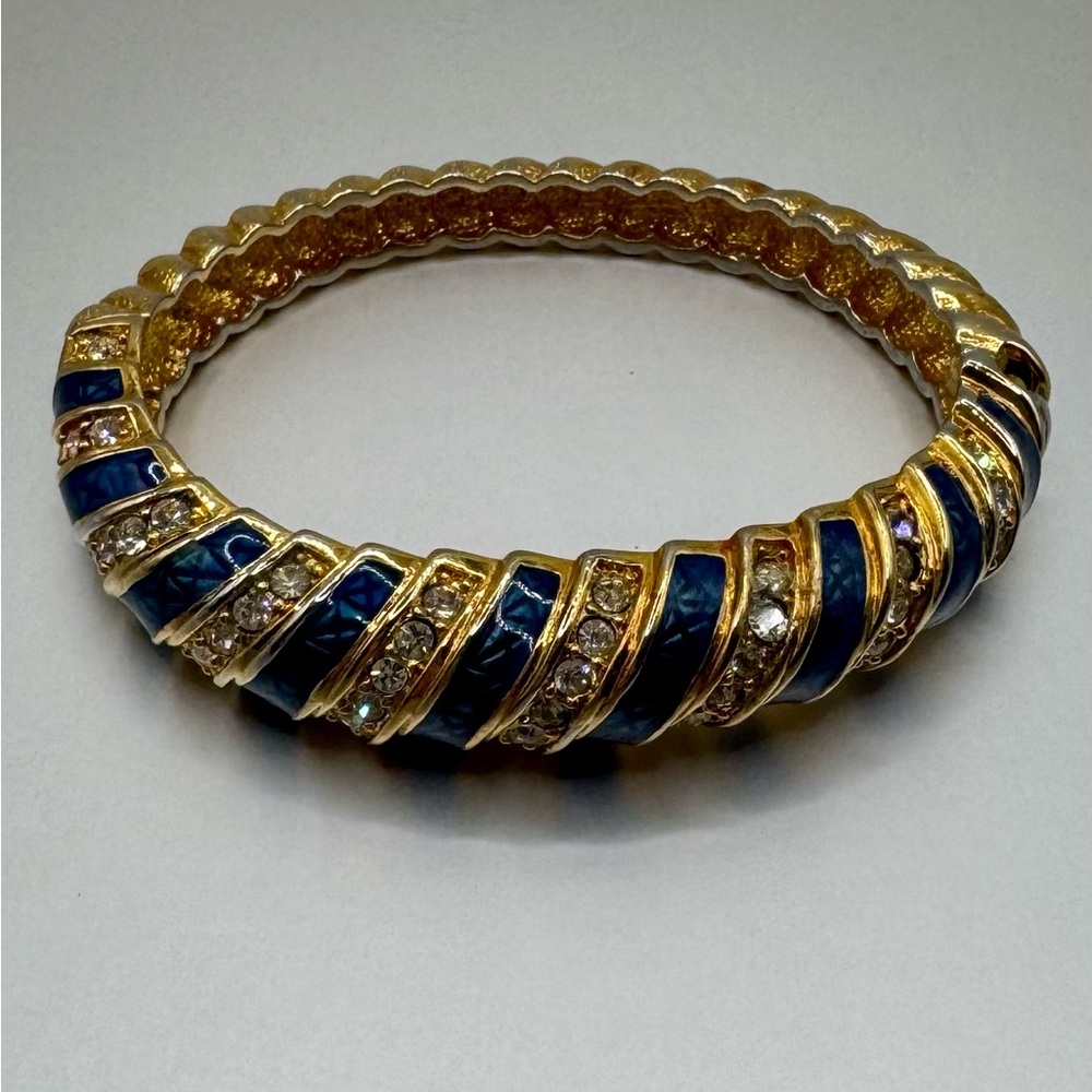 Camrose & Kross JBK Gold and Blue Bangle Bracelet - Picture 6 of 12